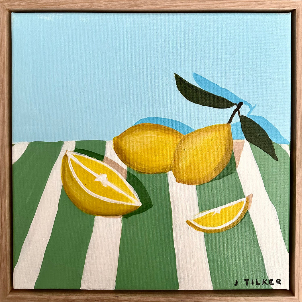 “Lemons on blue ” Original Artwork