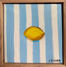 Load image into Gallery viewer, “Lemon on pale blue and white” Original Artwork
