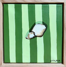 Load image into Gallery viewer, “Oyster on green stripes” Original Artwork
