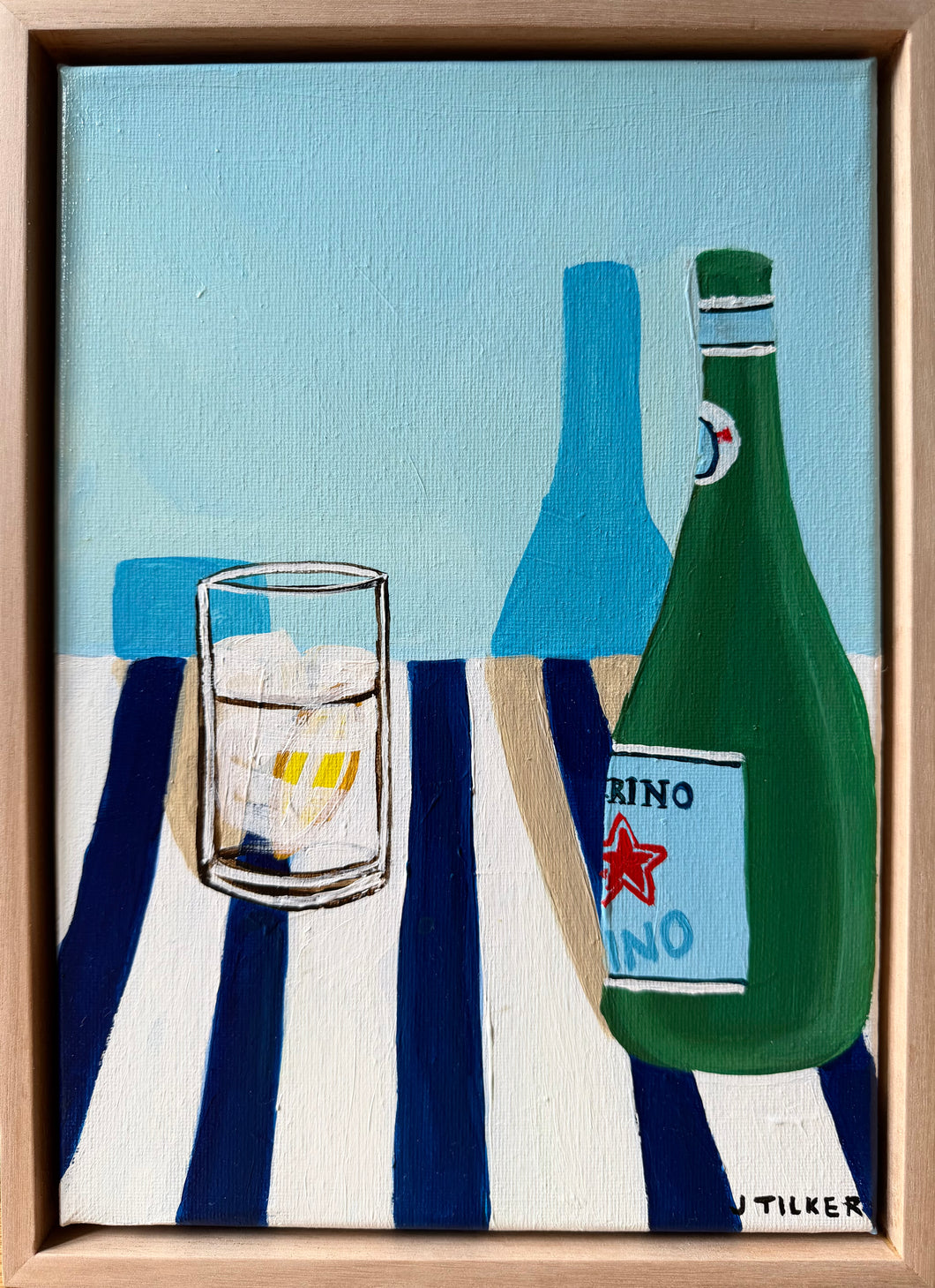 “Sparkling water on blue” Original Artwork