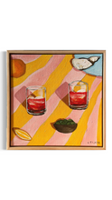 Load image into Gallery viewer, “Negronis on Pink and Yellow” Original Artwork
