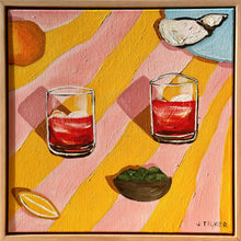 Load image into Gallery viewer, “Negronis on Pink and Yellow” Original Artwork
