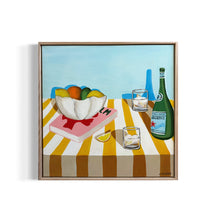 Load image into Gallery viewer, “San Pellegrino on a sunny tablecloth&quot; Original Artwork
