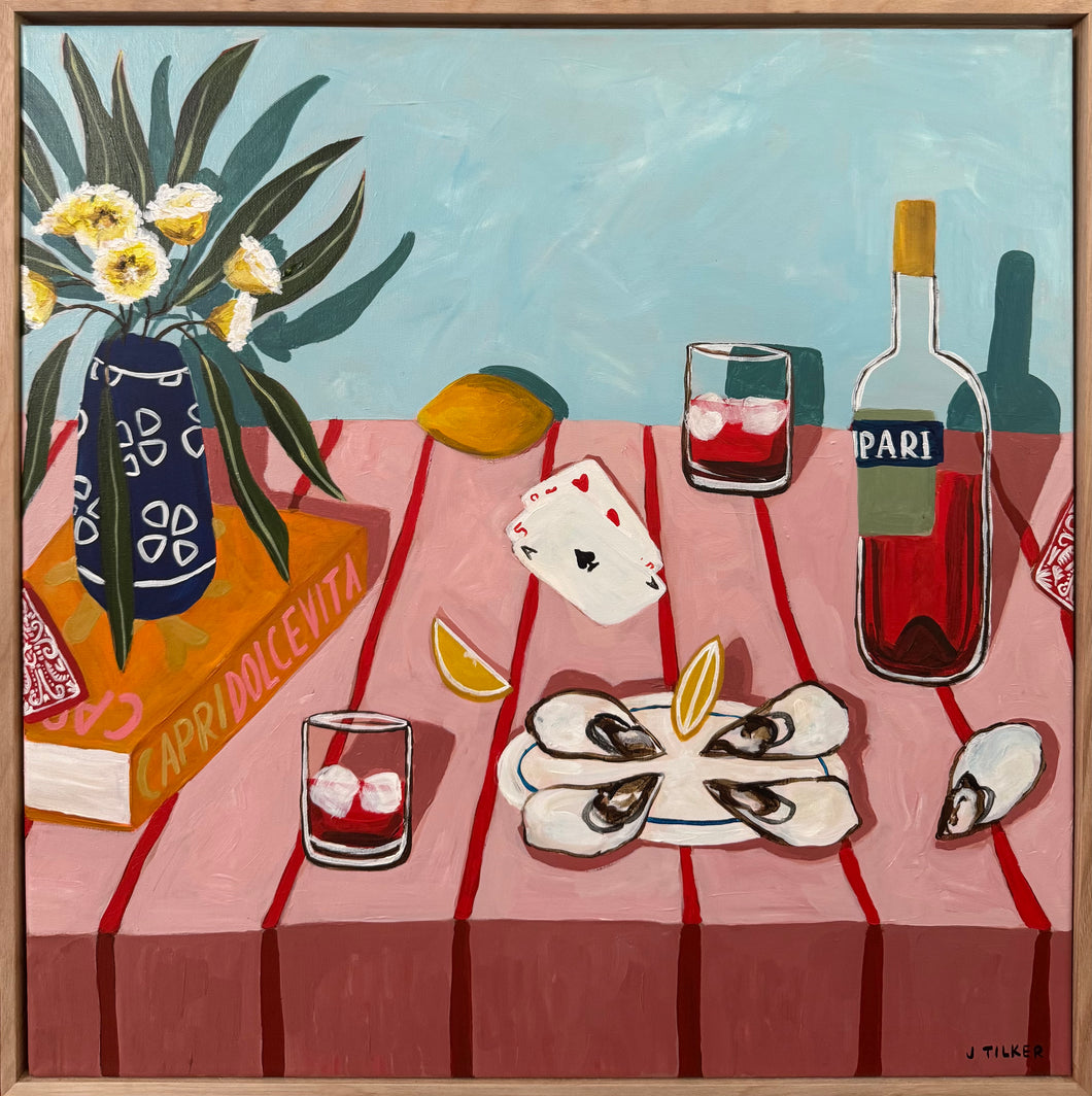 “Campari and cards” Original Artwork
