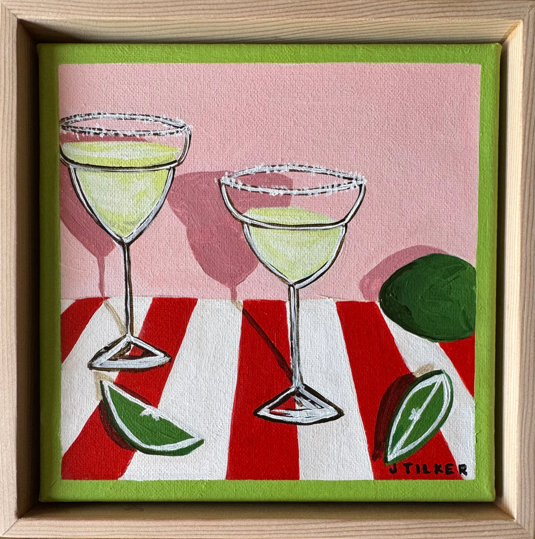 “Margaritas on pink” Original Artwork