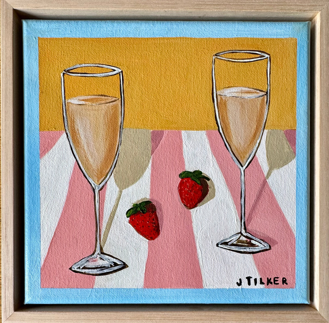 “Bubbles and strawberries” Original Artwork