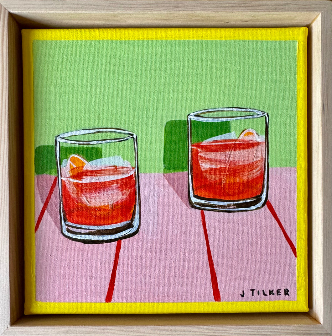 “Negronis at noon” Original Artwork