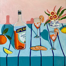 Load image into Gallery viewer, &quot;Aperol on Blue and Pink&quot; Original Artwork
