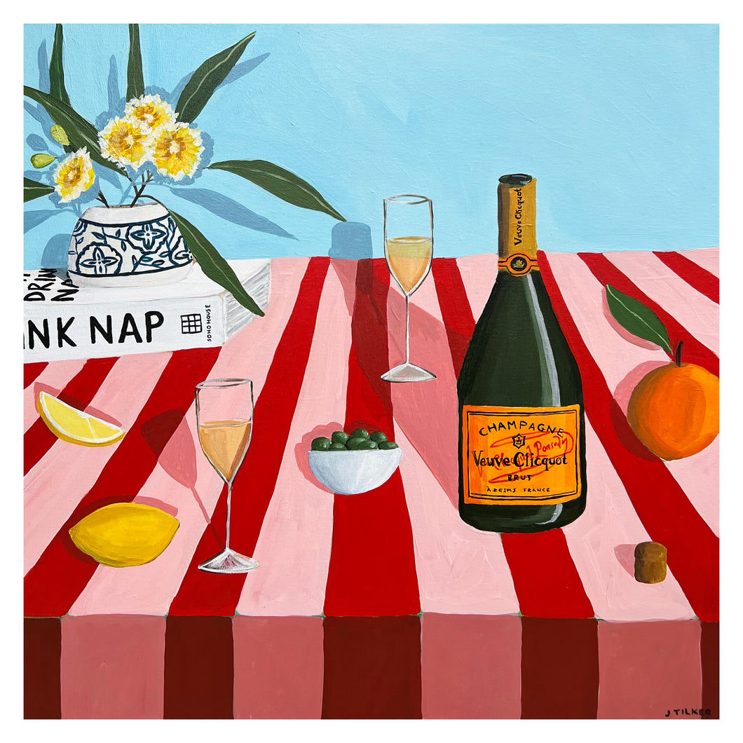 “Veuve on Pink and Red” Limited Edition Print
